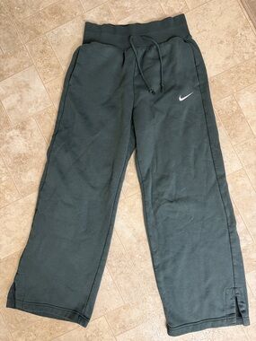 Nike Dark Teal Track Pants with White Swoosh